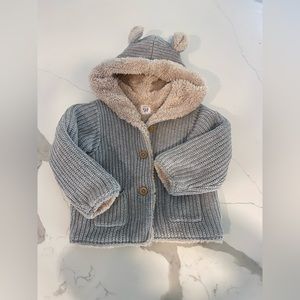 GAP Baby Sherpa-Lined Bear Sweater 6-12months